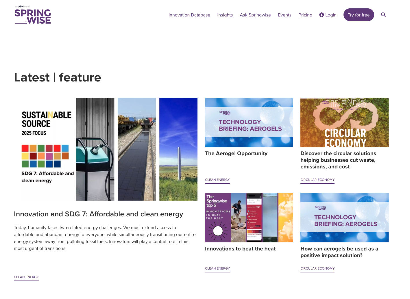 springwise vs glimpse