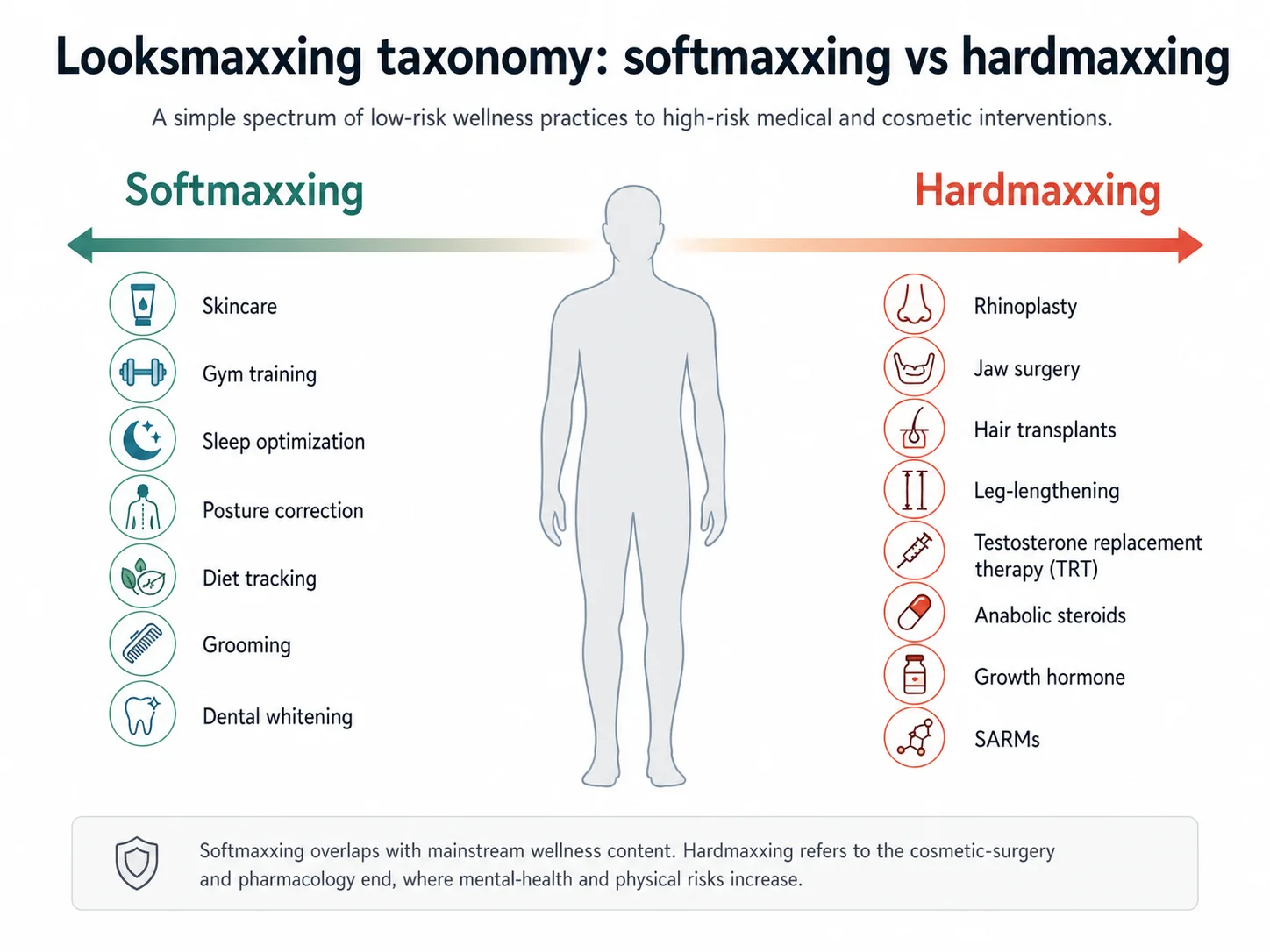 Softmaxxing vs hardmaxxing comparison